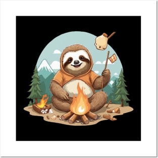 Campfire Sloth Posters and Art